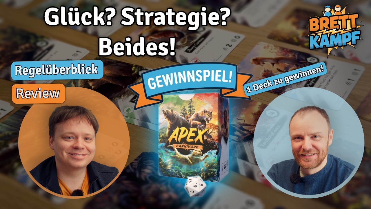 Bären vs. Raubkatzen! Apex Carnivore im Test + GEWINNSPIEL | Deckbuilder + W20 Kartenspiel Review