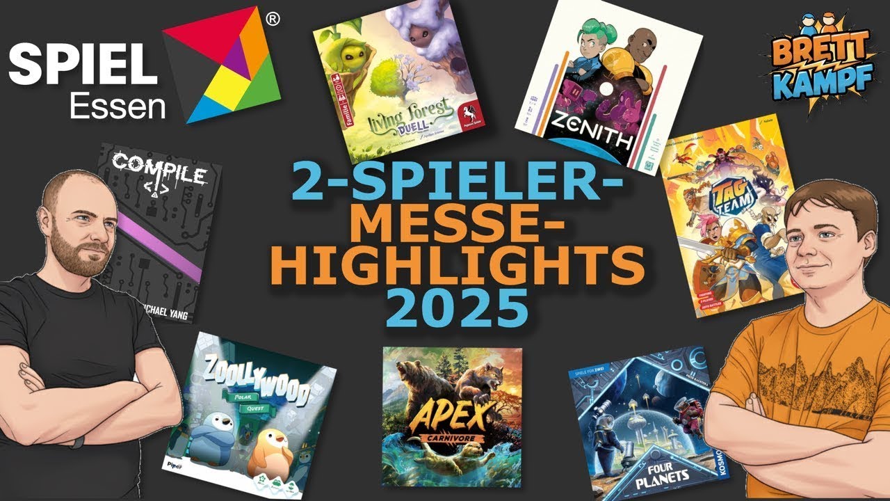 Messe SPIEL 2025 - Unsere 2-Spieler-Highlights | BrettKampf on Tour