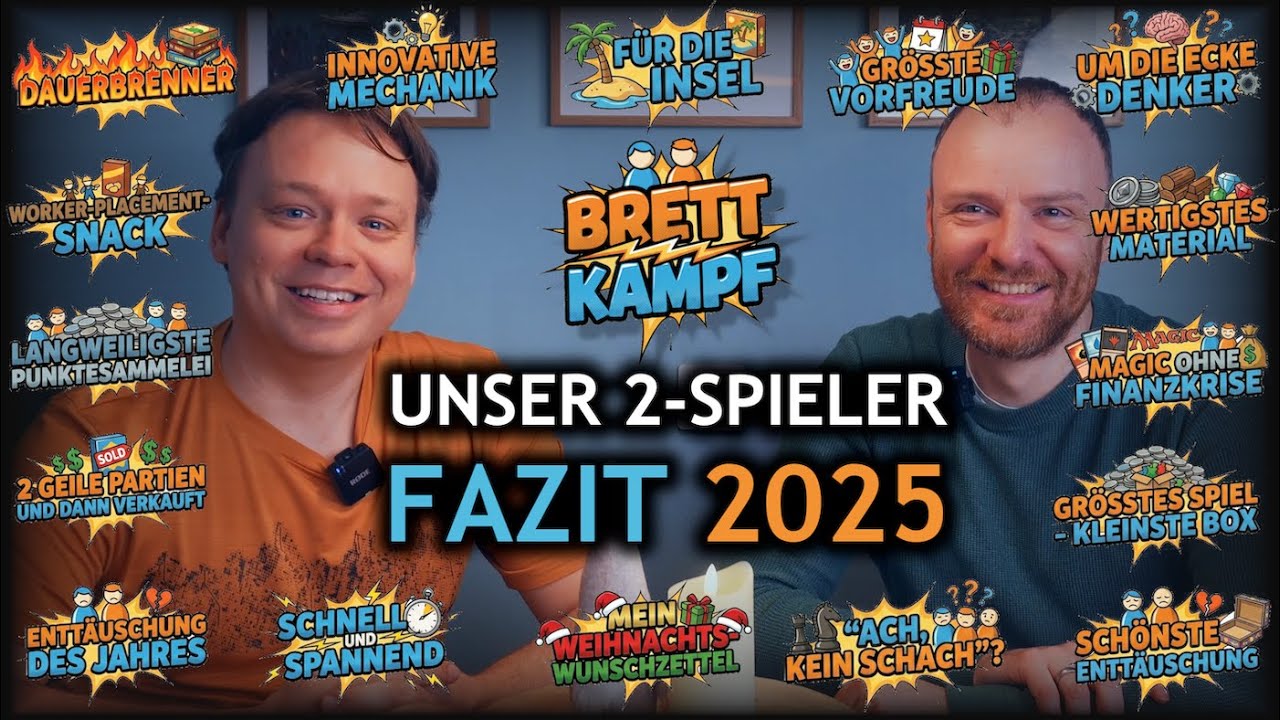 Unsere 2-Spieler Preisverleihung 2025 –16 Spiele in 20 Minuten